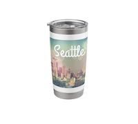 Dreamy Seattle Skyline and Space Needle Stainless Steel Insulated Tumbler