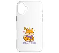 Dreamy Shiba Under Soft Night Glow Case for iPhone 16 Plus