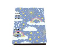 Dreamy Sky A5 Notebook, Pu Leather Notebooks A5, Lined Paper University Notebook 180Pages/90Sheets, Notepad for Note Taking, Work Books for Work, Study Essentials Women Man