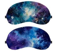 Dreamy Starry Sky Night Universe 2-Pack Light-Blocking, Soft, Breathable Sleeping Masks Blindfold Sleep Masks