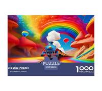 Dreamy Steam Train Jigsaw Puzzles for Adults Gifts 1000 Piece Fun Challenging Home Decoration Brainteasing Dream Journey Jigsaw Puzzle for Adults And Kids 38x26cm/1000pcs