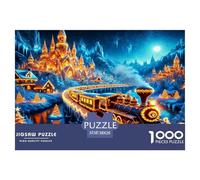 Dreamy Steam Train Jigsaw Puzzles for Adults Gifts 1000 Pieces Family Challenging Toys Home Decoration Dream Journey Jigsaw Puzzle for Women Men Adult 38x26cm/1000pcs