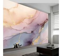 Dreamy Style Photo Wallpaper Mural 250W x 175H cm, Abstract Marble Swirl Stripes Wall Mural Photo Poster Decor for Living Room Bedroom Office and Kids Room - Wall Art Wallpaper Easy to Install