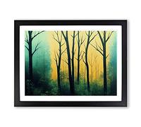 Dreamy Summer Forest H1022 Framed Print for Living Room Bedroom Home Office Décor, Wall Art Picture Ready to Hang, Black A3 Frame (46 x 34 cm)