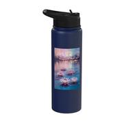 Dreamy Tranquil Lake with Enchanting Water Lilies Stainless Steel Insulated Water Bottle