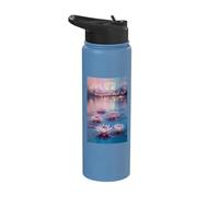 Dreamy Tranquil Lake with Enchanting Water Lilies Stainless Steel Insulated Water Bottle