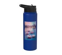 Dreamy Tranquil Lake with Enchanting Water Lilies Stainless Steel Insulated Water Bottle