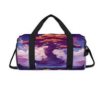 Dreamy Tree Forest Landscape Sport Duffel Bag with Shoes Compartment Overnight Weekender Bags Travel Gym Luggage Organizer for Women Men Kids Girls Boys
