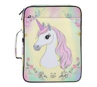 Dreamy Unicorns Magical Expanding Hanging File Folders 7 Pockets A4 Letter Size with Zipper Closure for Office Supplies Folder with Pockets organizador