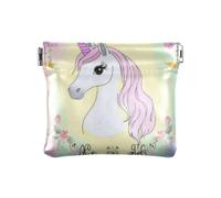 Dreamy Unicorns Magical Fashion Women's PU Leather Coin Purse Decorative Cosmetic Bags for Purse for Women para Mujer Pequeno