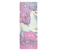 Dreamy unicorns Magical yoga mat with carrying bag for home printed, non slip, hot yoga towel non slip with bag for carrying tapete para ejercicio 71x26 inches