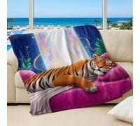 Dreamy Universe Colorful Printed Flannel Blanket, Ultra Soft Pink Luxury Throw Blanket for Kids & Adults Home Decor (02,200x200cm)