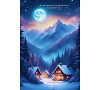 Dreamy Winter Wonderland Village "Snow Whispers" Journal: Matte ~ 101 Pages of Color ~ 3 Page Pattern w/ Numbered Pages ~ Wide Ruled