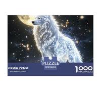 Dreamy Wolf 1000 Jigsaw for Adults Puzzles Beautiful Decoration Puzzle Colourful, Challenging Wolf King Brainteasing Adults Jigsaw Puzzle 38x26cm/1000pcs Educational Games