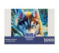 Dreamy Wolf 1000 Jigsaw for Adults Puzzles Beautiful Decoration Puzzle Fun Challenging Wolf King Brainteasing Adults Jigsaw Puzzle 38x26cm/1000pcs
