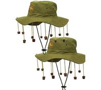 Dreamzfit Australian Hat with Corks - Pack of 2 | Aussie Fancy Dress Party Accessories Kit for Adults & Kids | Crocodile Hunter Costume Hat for Australia Day, Halloween & Theme Parties