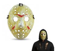 Dreamzfit® Jason Voorhees Hockey Mask | Official Friday the 13th Halloween Scary Mask for Adults | Horror Movie Prop & Killer Costume Accessory for Fancy Dress Parties