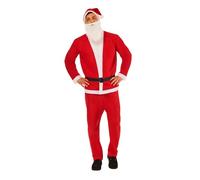 Dreamzfit Men's Deluxe Santa Costume Suit with Accessories | Premium Quality Adult Father Christmas Fancy Dress Outfit for Xmas Parties & Events