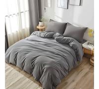 Dreamzie 4-Piece Bedding Set 160 x 200 cm, Duvet Cover 240 x 260 cm + Fitted Sheet 160 x 200 cm with 2 Pillowcases 65 x 65 cm, 240 x 260 cm, 100 Thread Count Microfibre - Oeko-Tex