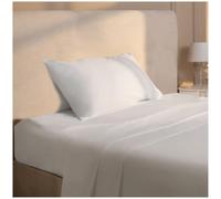 Dreamzie Bed Linen 90 x 190 cm - 3 Piece Microfibre - Fitted Sheet 90 x 190 cm - Single Flat Sheet 70 x 260 cm - 1 Pillowcase 50 x 80 cm - Oeko Tex Certified - White