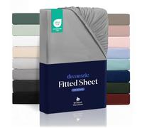 Dreamzie Bed Sheet Set 160 x 200 - Bonnet 35 cm - Soft Microfibre - for Thick Mattresses - Oeko-Tex Certified - Grey