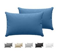 Dreamzie Cotton Pillowcase 50 x 70 cm Pack of 2-100% Cotton Jersey 150 GSM - Blue - Pillowcase 50 x 70 cm - Durable and Hypoallergenic Cushion Cover for Pillow 50 x 70 cm