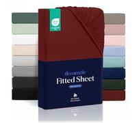 Dreamzie - Fitted Sheet 100 x 200 cm | Ultra Soft Microfibre - Thick Mattress - Oeko-Tex | Comfort, Breathable, Easy Care - Burgundy