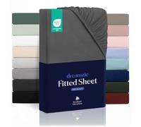 Dreamzie - Fitted Sheet 100 x 200 cm | Ultra Soft Microfibre - Thick Mattress - Oeko-Tex | Comfort, Breathable, Easy Care - Dark Grey