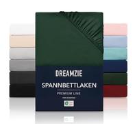 Dreamzie Fitted Sheet 80 x 200 cm for Thick Mattress up to 33 cm - 100% Polyester Microfibre - Green Certified Chemical-Free (Oeko Tex), Fitted Sheet with Full Elastic