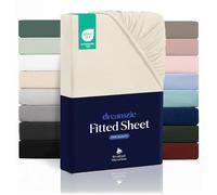 Dreamzie - Fitted Sheet 80 x 200 cm | Soft Microfibre - For Thick Mattresses - Oeko-Tex | Comfort, Breathability, Easy Care - Beige