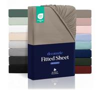Dreamzie Fitted Sheet 90 x 200 cm - 100% Microfraser - Fitted Sheet for Thick Mattresses up to 33 cm - Linen - Tested for Harmful Substances (Oeko Tex), Bed Sheet with Elastic Band