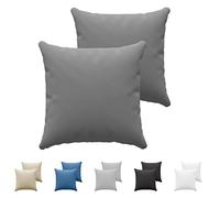 Dreamzie Pillowcases (Set Of 2) - Anthracite - For Pillows 40 x 40 cm - 100% Cotton Jersey - Cotton Pillowcase - Pillow Cover For Bed - Pillowcase Pillow -Pillow Protector Resistant and Hypoallergenic