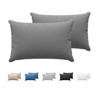 Dreamzie Pillowcases (Set Of 2) - Anthracite - For Pillows 40 x 60 cm - 100% Cotton Jersey - Cotton Pillowcase - Pillow Cover For Bed - Pillowcase Pillow -Pillow Protector Resistant and Hypoallergenic