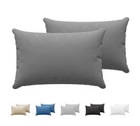 Dreamzie Pillowcases (Set Of 2) - Anthracite - For Pillows 50 x 70 cm - 100% Cotton Jersey - Cotton Pillowcase - Pillow Cover For Bed - Pillowcase Pillow -Pillow Protector Resistant and Hypoallergenic