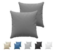 Dreamzie Pillowcases (Set Of 2) - Anthracite - For Pillows 60 x 60 cm - 100% Cotton Jersey - Cotton Pillowcase - Pillow Cover For Bed - Pillowcase Pillow -Pillow Protector Resistant and Hypoallergenic