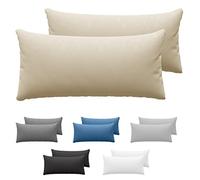 Dreamzie Pillowcases (Set Of 2) - Beige - For Pillows 40 x 80 cm - 100% Cotton Jersey - Cotton Pillowcase - Pillow Cover For Bed - Pillowcase Pillow -Pillow Protector Resistant and Hypoallergenic