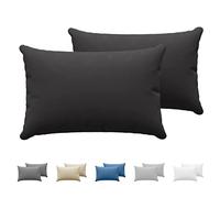 Dreamzie Pillowcases (Set Of 2) - Black - For Pillows 40 x 60 cm - 100% Cotton Jersey - Cotton Pillowcase - Pillow Cover For Bed - Pillowcase Pillow -Pillow Protector Resistant and Hypoallergenic