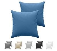 Dreamzie Pillowcases (Set Of 2) - Blue - For Pillows 40 x 40 cm - 100% Cotton Jersey - Cotton Pillowcase - Pillow Cover For Bed - Pillowcase Pillow -Pillow Protector Resistant and Hypoallergenic
