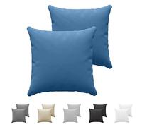 Dreamzie Pillowcases (Set Of 2) - Blue - For Pillows 65 x 65 cm - 100% Cotton Jersey - Cotton Pillowcase - Pillow Cover For Bed - Pillowcase Pillow -Pillow Protector Resistant and Hypoallergenic