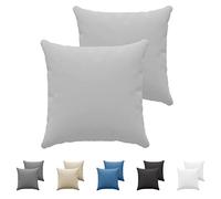 Dreamzie Pillowcases (Set Of 2) - Grey - For Pillows 40 x 40 cm - 100% Cotton Jersey - Cotton Pillowcase - Pillow Cover For Bed - Pillowcase Pillow -Pillow Protector Resistant and Hypoallergenic