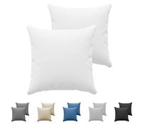 Dreamzie Pillowcases (Set Of 2) - White - For Pillows 40 x 40 cm - 100% Cotton Jersey - Cotton Pillowcase - Pillow Cover For Bed - Pillowcase Pillow -Pillow Protector Resistant and Hypoallergenic