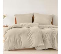 Dreamzie - Set of 2 duvet covers 135 x 200 cm with 2 pillowcases 80 x 80 cm - 4-piece bedding set in white soft microfibre - Oeko-Tex certified