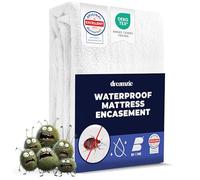 Dreamzie - Waterproof Mattress Encasement 135x190 x30 cm Double Bed - Bed Bug Mattress Protector - Zipped Mattress Protector for Allergiques - Bi-Ome et Oeko-Tex