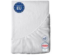 Dreamzie Waterproof Mattress Protector 100 x 200 cm (Made in EU and OEKO TEX) - Mattress Protector 28cm Deep (3ft 3,3" x 6ft 6") - Set of 2