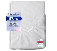 Dreamzie Waterproof Mattress Protector 105 x 190 cm (Made in EU and OEKO TEX) - Mattress Protector 28cm Deep (3ft 5,3" x 6ft 3")