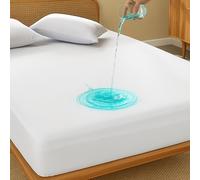Dreamzie - Waterproof Mattress Protector - Breathable and Quiet - Double Mattress Protector - Machine Washable - Set of 1-45cm Deep Pocket Mattress Cover