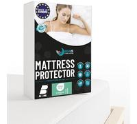 Dreamzie Waterproof Mattress Protector Double Bed 135 (Made in EU and OEKO TEX) - Double Mattress Protector 135x190cm (4ft 6" x 6ft 3")