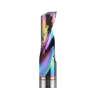 Dreanique 1pc 3.175 4 6 8mm CNC Single Flute Solid Tungsten Carbide Alloy End Mill, DLC Coating Milling Cutter for Aluminium (Color : DSA1F-D4.0-L22)
