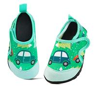 DRECAGE Toddler Water Shoes for Kids Girls Boys, Quick Drying Barefoot Buqa Beach Shoes for Swimming Pool Garden Green Child UK 8.5-9