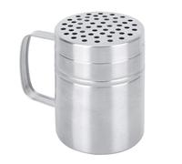 Dredger Shaker Stainless Steel Chocolate Flour Icing Sugar Shaker Large Holes with Lid Handle Seasoning Salt Bottle 2.6x3.5inch for Chocolate Cocoa Sugar Salt Flour
